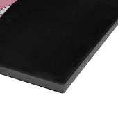 Coquette Weihnachten Pink Bow Santa Vintag Retro Schneidebrett (Ecke)