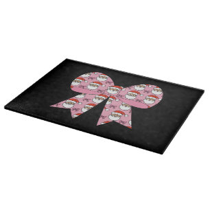 Coquette Weihnachten Rosa Schleife Santa Vintage R Schneidebrett