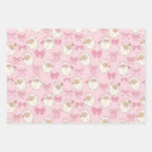 Coquette Weihnachten Vintag Santa Geschenkpapier Set (Vorderseite)