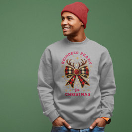 Coquette Weihnachts Kariert Reindeer Ready Bow Sweatshirt