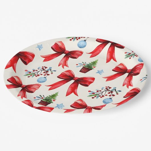 Coquette Weihnachts-Teller Pappteller (Schrägansicht)