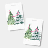 Coquette Weihnachtsbaum, Brustkrebs-Bewusstsein Ausweis (Front & Back)