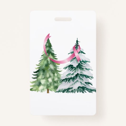Coquette Weihnachtsbaum, Brustkrebs-Bewusstsein Ausweis (Vorderseite)