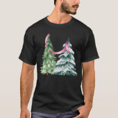 Coquette Weihnachtsbaum, Brustkrebs-Bewusstsein T-Shirt (Vorderseite)