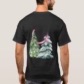 Coquette Weihnachtsbaum, Brustkrebs-Bewusstsein T-Shirt (Rückseite)