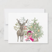 Coquette Weihnachtsbaum, Brustkrebs-BewusstseinCo Feiertagskarte (Rückseite)