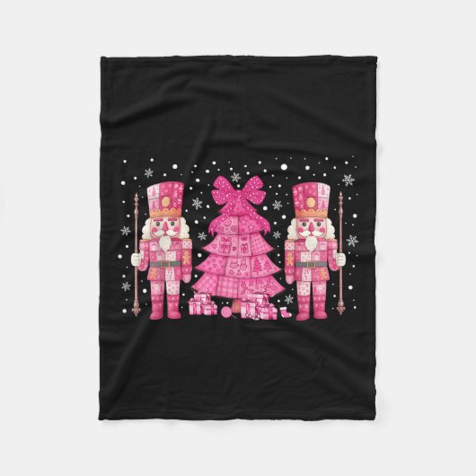 Coquette Weihnachtsbaum Nk Nutcrackers Frauen Kind Fleecedecke (Vorderseite)
