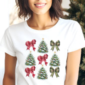 Coquette Weihnachtsbäume und Bäume Retro Tri-Blend Shirt