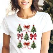 Coquette Weihnachtsbäume und Bäume Tri-Blend Shirt
