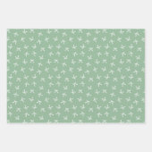 Coquette-Weihnachtsbögen Geschenkpapier Rot & Grün Set (Vorderseite 3)