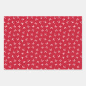 Coquette-Weihnachtsbögen Geschenkpapier Rot & Grün Set (Vorderseite 2)