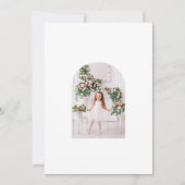 Coquette Weihnachtsfamilie Foto Pink Green Doodle Feiertagskarte (Vorderseite)