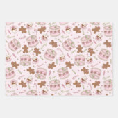 Coquette Weihnachtsgebäck und Candy Canes Geschenkpapier Set (Vorderseite)