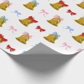 Coquette Weihnachtsglocken und Bows Classic Geschenkpapier (Ecke)