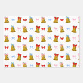 Coquette Weihnachtsglocken und Bows Classic Geschenkpapier Set (Vorderseite 2)