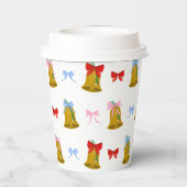 Coquette Weihnachtsglocken und Bows Classic Pappbecher (Rückseite)