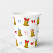 Coquette Weihnachtsglocken und Bows Classic Pappbecher (Rückseite)