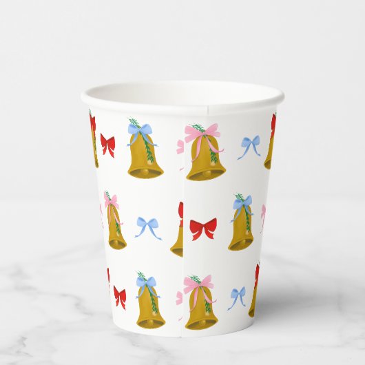 Coquette Weihnachtsglocken und Bows Classic Pappbecher (Rechts)