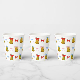 Coquette Weihnachtsglocken und Bows Classic Pappbecher