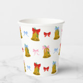 Coquette Weihnachtsglocken und Bows Classic Pappbecher (Vorderseite)