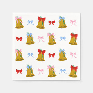 Coquette Weihnachtsglocken und Bows Classic Serviette