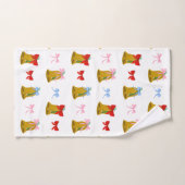 Coquette Weihnachtsglocken und Bows Preppy Classic Badhandtuch Set (Handtuch)