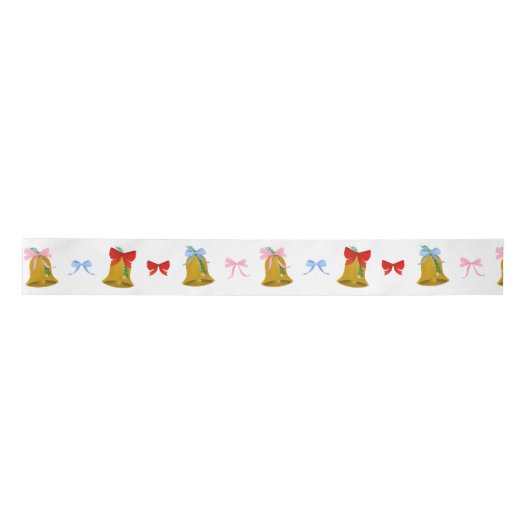 Coquette Weihnachtsglocken und Bows Preppy Classic Satinband (Vorderseite)