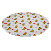 Coquette Weihnachtsglocken und Bows Preppy Classic Schneidebrett (Ecke)
