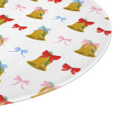 Coquette Weihnachtsglocken und Bows Preppy Classic Schneidebrett (Ecke)