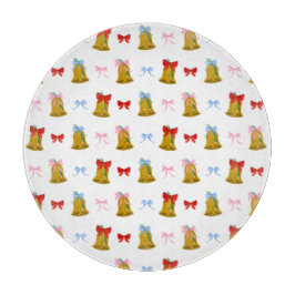 Coquette Weihnachtsglocken und Bows Preppy Classic Schneidebrett