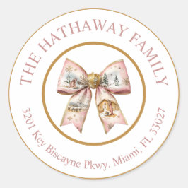 Coquette Weihnachtskrippe Jesus Adresse Etikett Runder Aufkleber