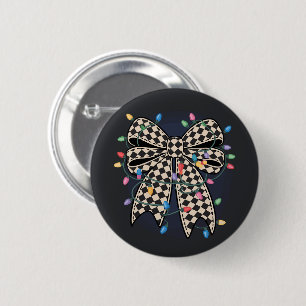 Coquette Weihnachtslicht Bow Merry Xmas Urlaub Button