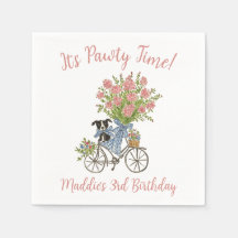 Coquette Welppy Geburtstagsparty Napkins