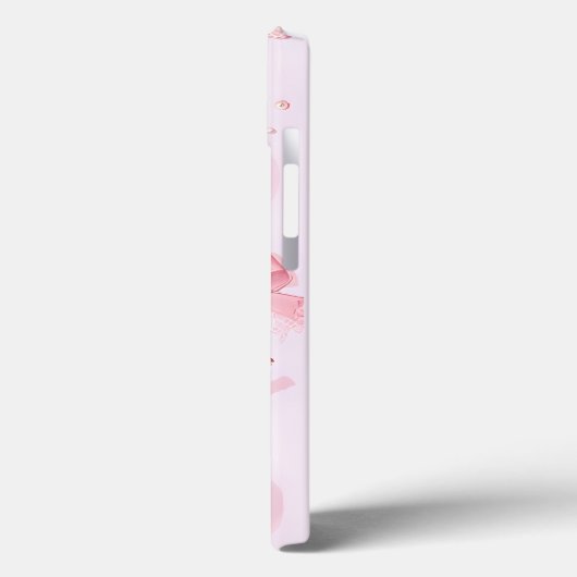 Coquette Whimsical Cherries & Pink Bows Case-Mate iPhone Hülle (Rückseite / Links)
