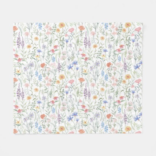 Coquette Wildblumenwiese Fleecedecke (Vorderseite (Horizontal))