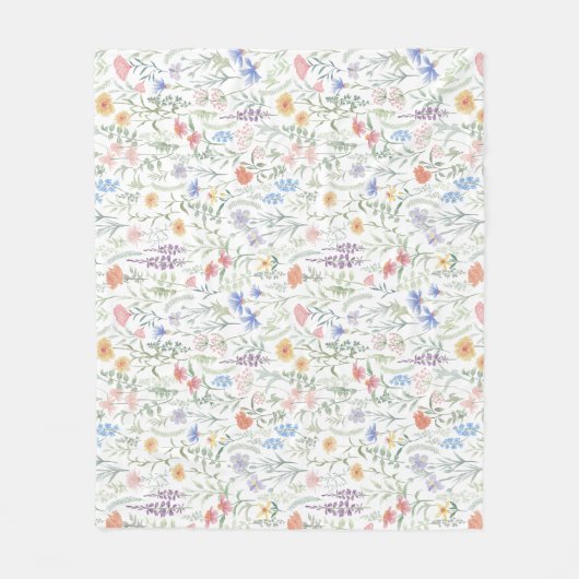 Coquette Wildflower Meadow  Fleecedecke (Vorderseite)
