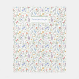 Coquette Wildflower Meadow Personalised  Fleecedecke