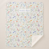 Coquette Wildflower Meadow Personalised Sherpadecke (Vorderseite)