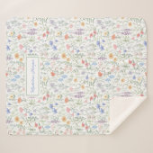 Coquette Wildflower Meadow Personalised Sherpadecke (Vorderseite (Horizontal))