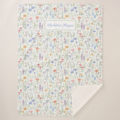 Coquette Wildflower Meadow Personalised Sherpadecke (Vorderseite)