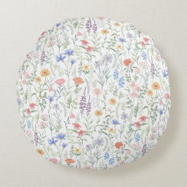 Coquette Wildflower Meadow  Rundes Kissen