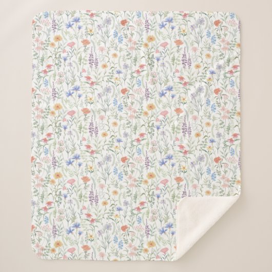 Coquette Wildflower-Wiese Sherpadecke (Vorderseite)