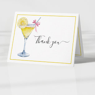 Coquette Zitronen Cocktail Martini Dankeskarte