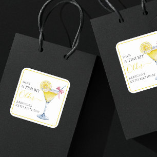 Coquette Zitronencocktail Ein Tini-Bit älterer Geb Quadratischer Aufkleber
