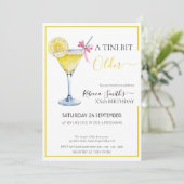 Coquette Zitronencocktail Ein tini Bit Älteres Geb Einladung (Stehend Vorderseite)