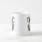 Coquettish Disco Ball Pumpkin Black Bow Tri-Blend Kaffeetasse (Mittel)