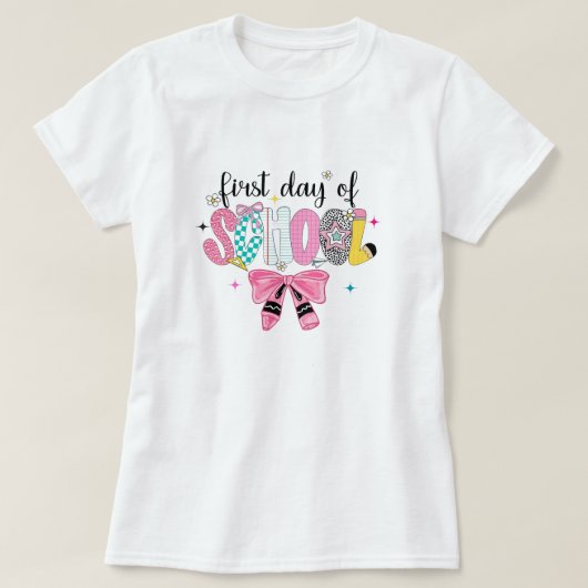 Coquettish first day of school T-shirt (Design vorne)