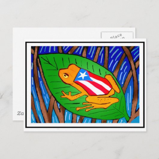 Coqui-Flag Postkarte (Vorne/Hinten)