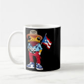 Coqui Frog Puerto Rico Flag Taino Boricua Hispanic Kaffeetasse (Links)