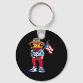 Coqui Frog Puerto Rico Flag Taino Boricua Hispanic Schlüsselanhänger (Vorderseite)